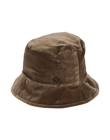 MAISON MICHEL Hat Military green 100% Cotton