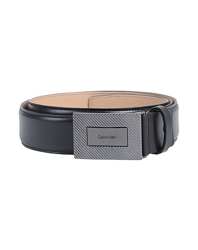 CALVIN KLEIN Ledergürtel Schwarz 100% Vachette