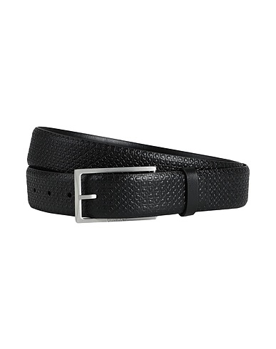 CALVIN KLEIN Leather belt Black 100% Bovine leather