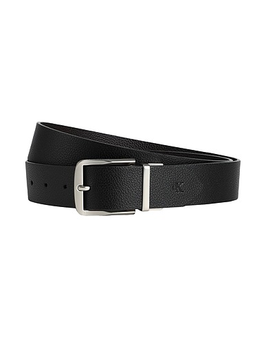CALVIN KLEIN JEANS Fabric belt Black 40% Cotton, 25% Reclaimed leather, 25% Polyurethane, 10% Polyester, Cowhide