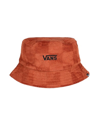 VANS Hat DUSK DOWNER CHECK BUCKET HAT
 Rust 100% Cotton