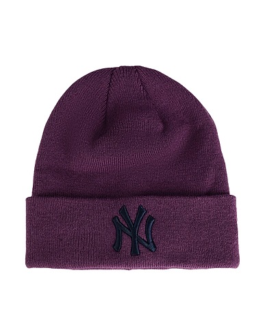 NEW ERA Hat LEAGUE ESS CUFF BEANIE NEYYAN  PNONVY Plum 100% Acrylic
