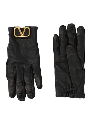 VALENTINO GARAVANI Gloves Black 100% Lambskin, Cashmere