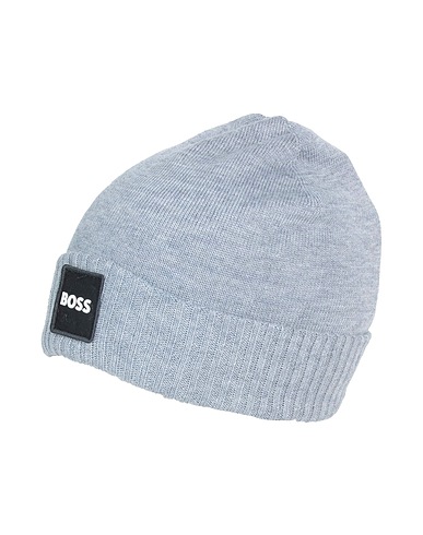 BOSS Hat Light grey 41% Polyester, 32% Acrylic, 22% Polyamide, 5% Wool