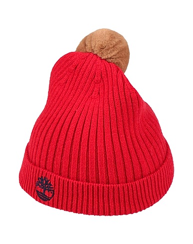 TIMBERLAND Hat Red 50% Viscose, 31% Polyester, 19% Polyamide