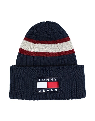 TOMMY JEANS Cappello Blu navy 50% Acrilico, 50% Cotone