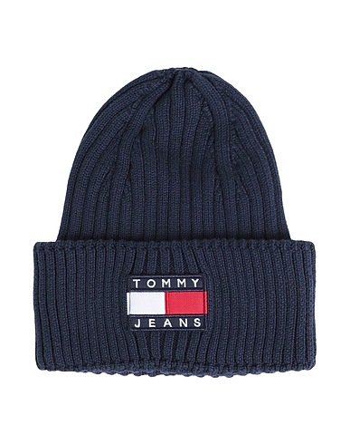TOMMY JEANS Cappello Blu notte 50% Acrilico, 50% Cotone