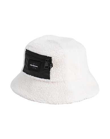 CALVIN KLEIN JEANS Hat Ivory 100% Polyester