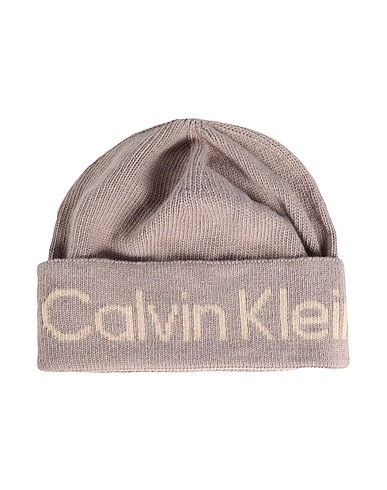 CALVIN KLEIN Hat Light brown 37% Viscose, 30% Polyamide, 28% Wool, 5% Cashmere