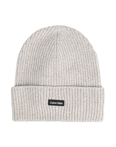 CALVIN KLEIN Hat Light grey 58% Wool, 25% Cotton, 17% Polyamide