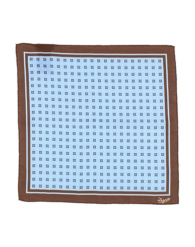 ZEGNA Scarves and foulards Sky blue 63% Cotton, 37% Silk