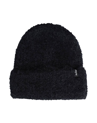 LEVI'S Hat WOMEN'S FUZZY BEANIE Black 50% Recycled polyester, 40% Polyamide, 8% Wool, 2% Elastane
