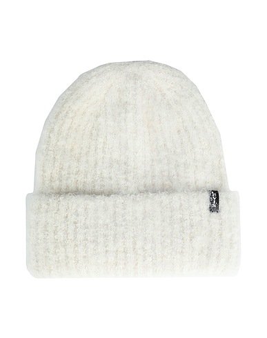 LEVI'S Cappello WOMEN'S FUZZY BEANIE Avorio 50% Poliestere riciclato, 40% Poliammide, 8% Lana, 2% Elastan