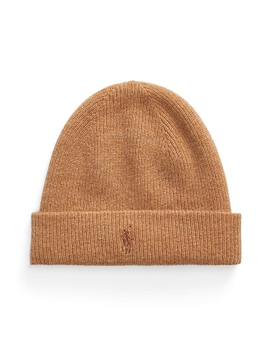 POLO RALPH LAUREN Hat WASHABLE CASHMERE BEANIE
 Camel 100% Cashmere