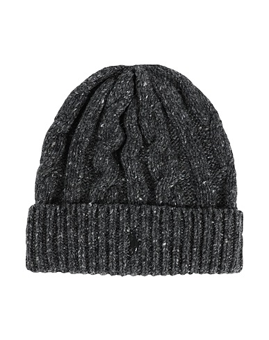 POLO RALPH LAUREN Hat Charcoal 65% Wool, 30% Recycled nylon, 5% Alpaca wool