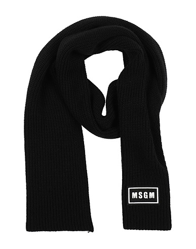 MSGM Scarves and foulards Black 75% Acrylic, 10% Wool, 10% Rayon, 5% Alpaca wool