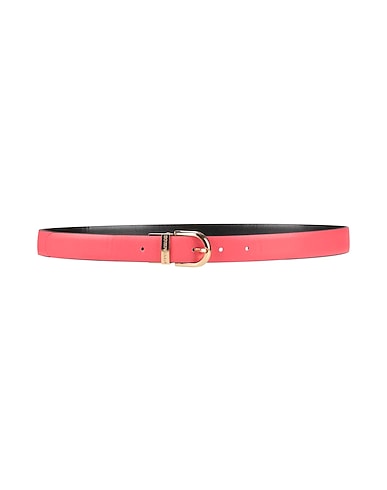 EMPORIO ARMANI Regular belt Coral 100% Polyester, Polyurethane