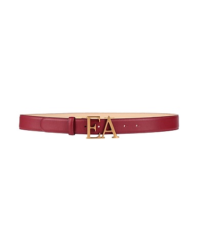 EMPORIO ARMANI Regular belt Burgundy 100% Bovine leather
