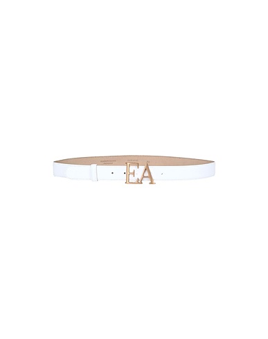 EMPORIO ARMANI Regular belt White 100% Bovine leather