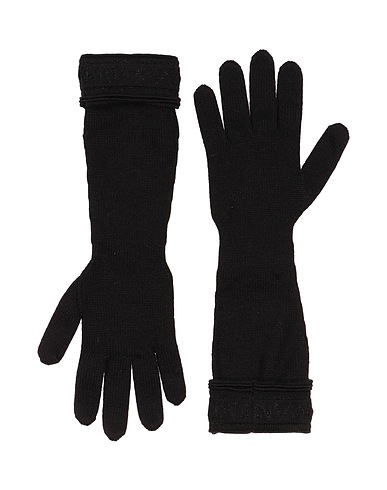 EMPORIO ARMANI Gloves Black 88% Virgin Wool, 10% Viscose, 1% Polyamide, 1% Metallic fiber