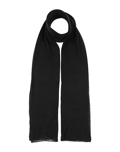 G.M.F.M. Scarves and foulards Black 60% Cotton, 20% Viscose, 15% Nylon, 5% Cashmere