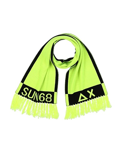 SUN 68 Sciarpe e foulard Verde lime 50% Lana Merino, 50% Acrilico