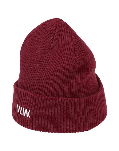 WOOD WOOD Hat Burgundy 100% Wool