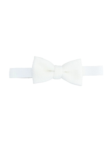 PAOLO PECORA Cravatte e papillon Bianco 100% Cotone
