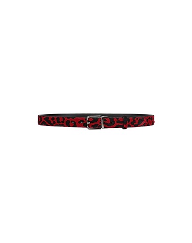 DOLCE&GABBANA Leather belt Red 100% Calfskin