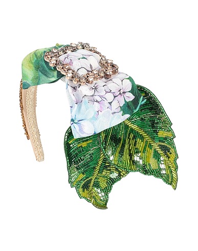 DOLCE&GABBANA Hair accessory Green 100% Silk, Viscose, Glass, Crystal, PVC - Polyvinyl chloride