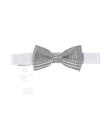 MANUEL RITZ Ties and bow ties Grey 80% Polyester, 18% Viscose, 2% Elastane