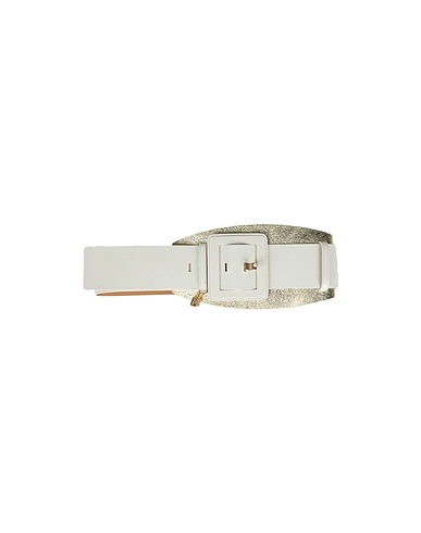 BABYLON High-waist belt Ivory Leather