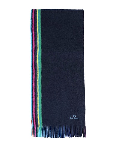 PS PAUL SMITH Scarves and foulards Midnight blue 100% Wool