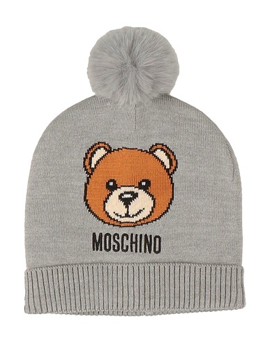 MOSCHINO KID Hat Grey 50% Wool, 50% Acrylic, Polyester