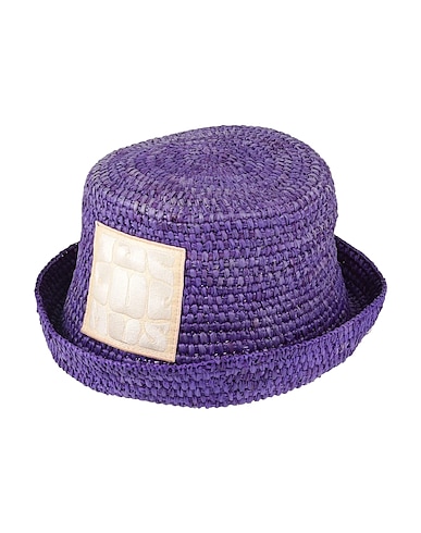 JACQUEMUS Hat Purple 100% Natural raffia