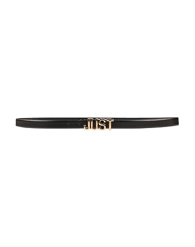 JUST CAVALLI Thin belt Black 100% Bovine leather, Zinc, Aluminum, Copper