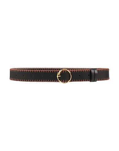 NANUSHKA Regular belt Black 60% Polyurethane, 40% Polyester, Brass
