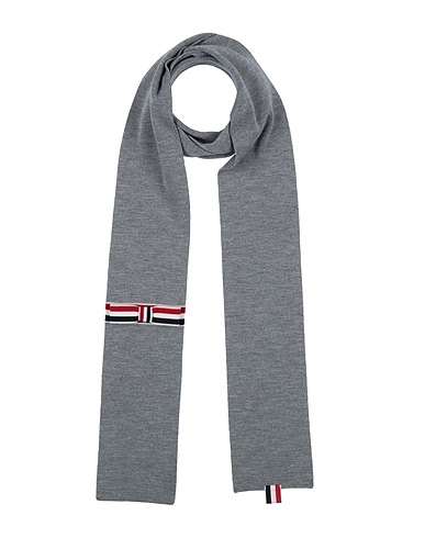 THOM BROWNE Scarves and foulards Grey 100% Virgin Wool