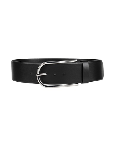 LIVIANA CONTI High-waist belt Black 100% Leather, Polyurethane, Viscose