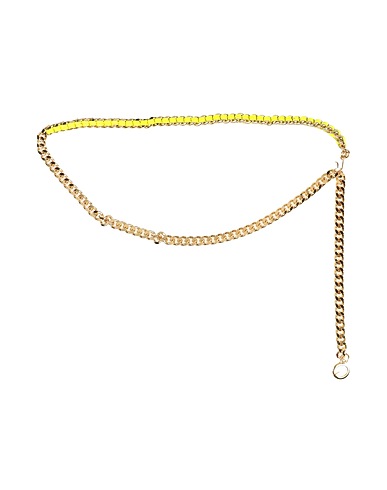 N.D.V. PROJECT Thin belt Yellow Soft Leather, Metal