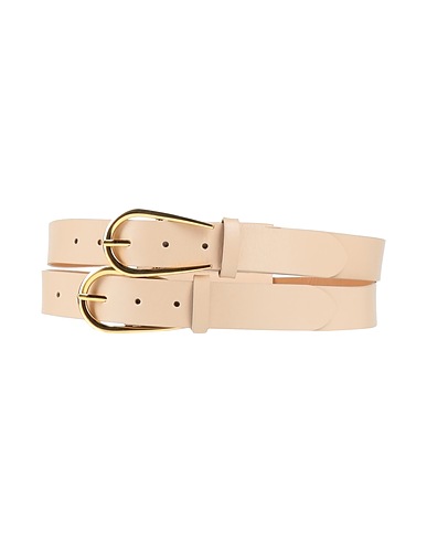 ERIKA CAVALLINI High-waist belt Beige 100% Leather