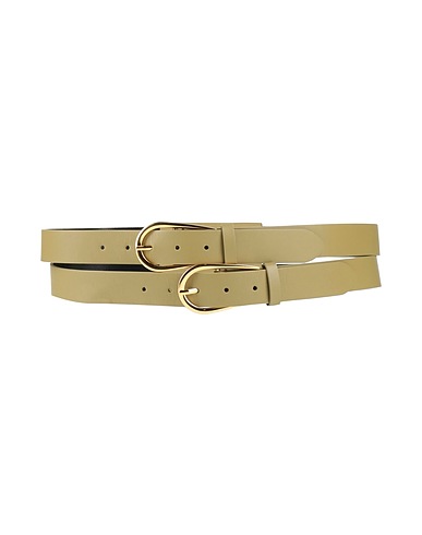 ERIKA CAVALLINI High-waist belt Military green 100% Leather