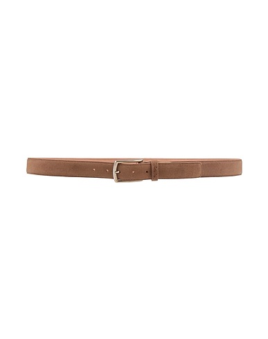 ZEGNA Leather belt Sand 100% Calfskin