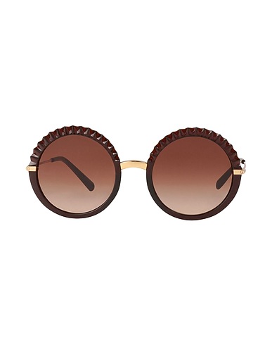 DOLCE&GABBANA Sunglasses Dark brown Plastic, Metal