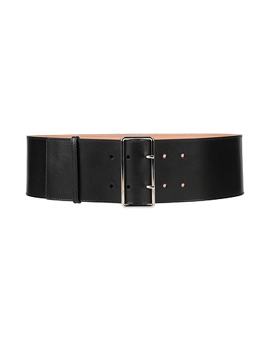 MCQUEEN High-waist belt Black Soft Leather