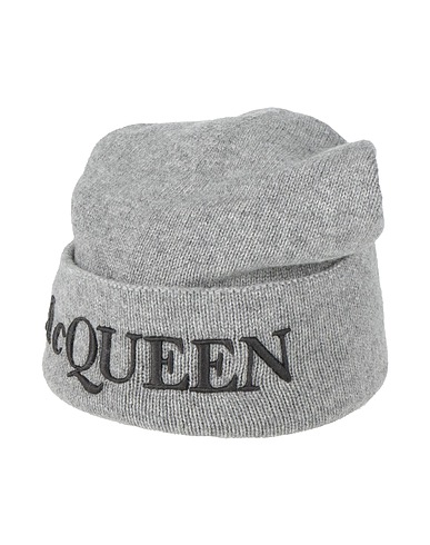 MCQUEEN 모자 그레이 100% 캐시미어, 폴리에스테르