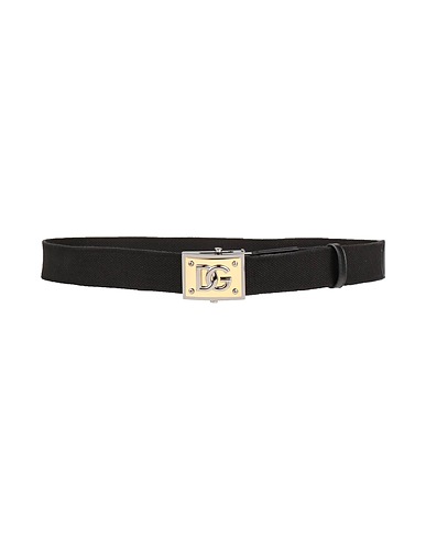 DOLCE&GABBANA Fabric belt Black 90% Nylon, 10% Calfskin