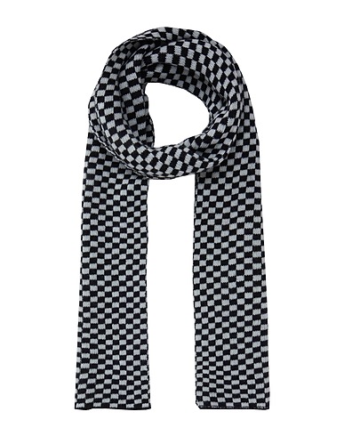 8 by YOOX Scarves and foulards RECYLED WOOL CHECK SCARF
 Black 100% Recycled wool
