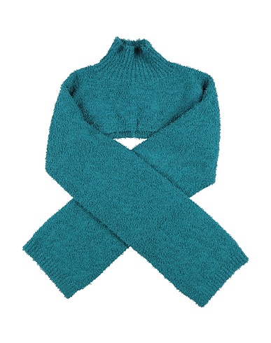 PINKO Scarves and foulards Deep teal 68% Polyester, 18% Acrylic, 9% Polyamide, 3% Wool, 2% Mohair wool