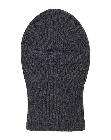 8 by YOOX Hat RECYCLED WOOL MONOCOLOR BALACLAVA Charcoal 99% Recycled wool, 1% Elastane
